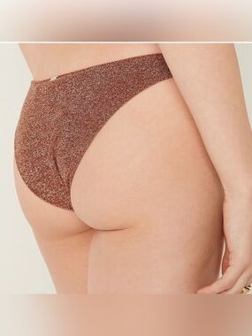 Shimmery Brown Bikini Bottom - Brazilian Cut